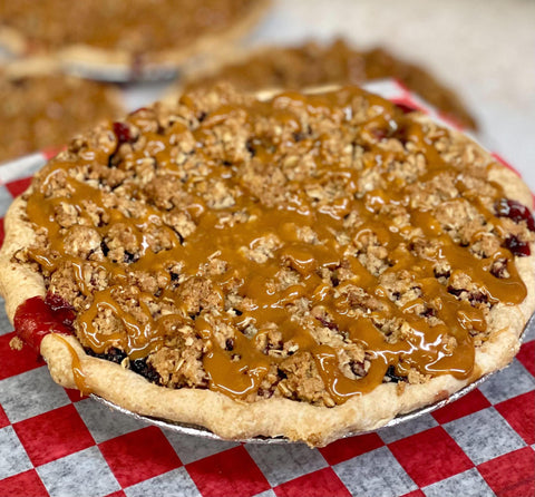 caramel apple pie
scratch-baked
Michigan fruit
Friske apples