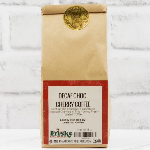 locally roasted by Leelanau Coffee
decaf chocolate cherry coffee