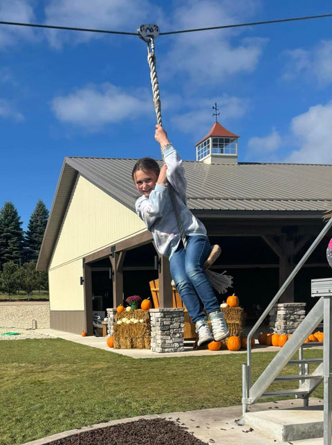 Friske Farm Market
Outdoor Playground
All day play
Zip line
Friske Flyer zip line
Family fun