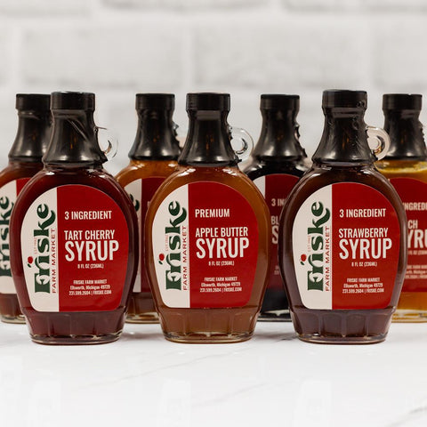 Strawberry Syrup Tart Cherry Syrup Peach Syrup Apple Butter Syrup Blackberry Syrup Blueberry Syrup