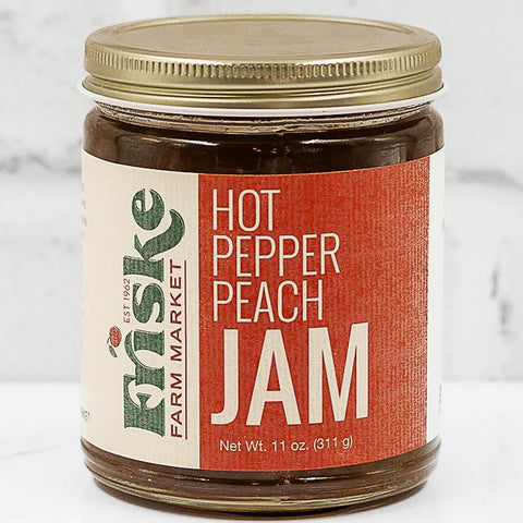 hot pepper jam, cheese ball, hot pepper cheese ball on table with jam