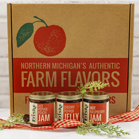 jam, jelly, small batch, farm flavors, raspberry, cherry, peach, Friske Farm Market