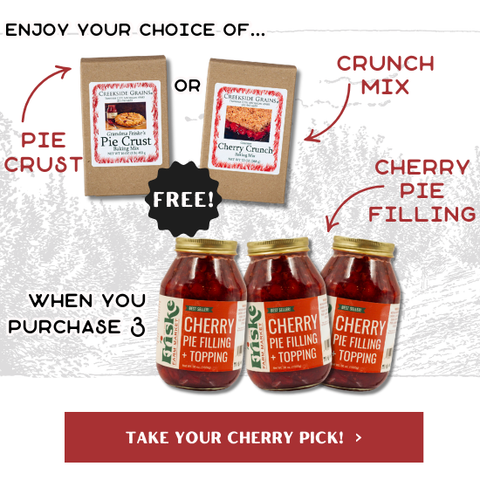 BAKING MIX FREE W/ 3 CHERRY PIE FILLING