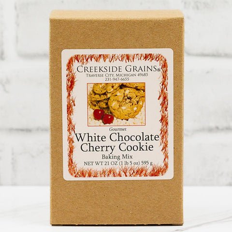 Michigan grown cherry white chocolate cookies small batch locally made baking mix
