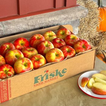 Friske's Honeycrisp Apple Box with fresh Michigan apples