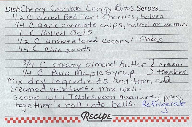 Cherry Chocolate Energy Bites Recipe