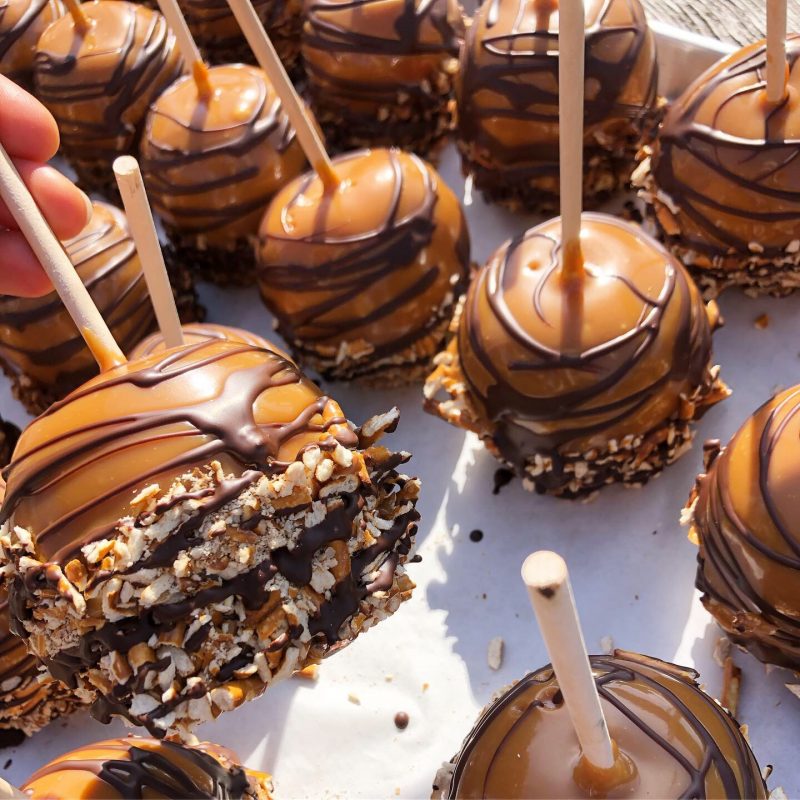Nutty Caramel Apples best catering Traverse City