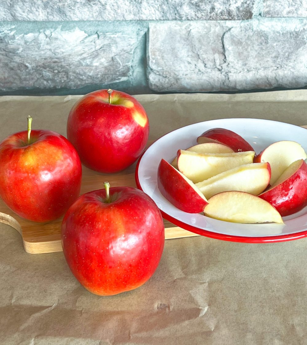 Hand-selected Crimson Crisp apples in custom gift box
